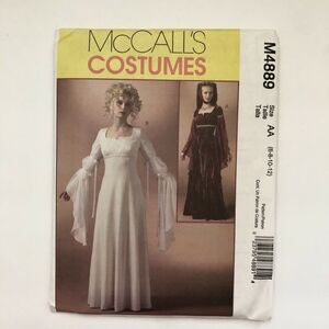 McCall's M4889 Renaissance Medieval Gothic Cosplay Sewing Pattern AA 6-12 Uncut